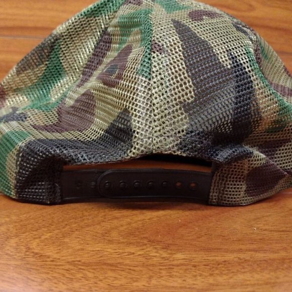 Vintage Kurz Electric Local Business Camouflage Trucker Cap Snapback Hat - Picture 5 of 8